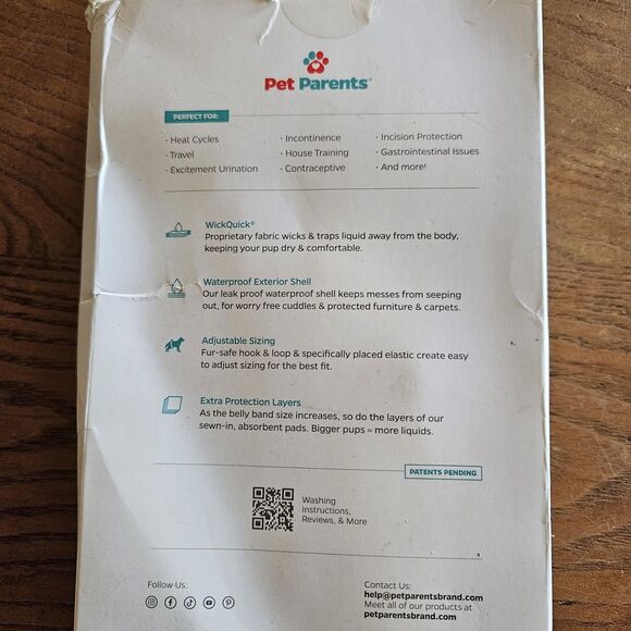 Pet Parents Dog Diapers – Medium 3-Pack, Washable & Reusable, Black – NEW - Picture 4 of 5